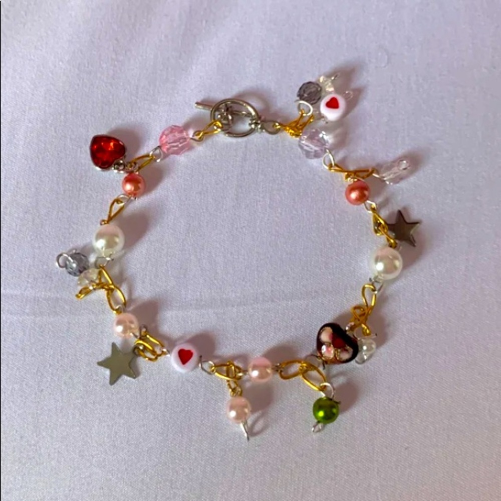 Spring pink vintage retro cute bracelet y2k